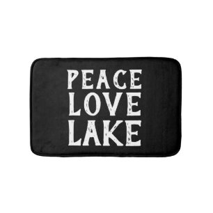 nautical PEACE - LOVE - LAKE   Bath Mat