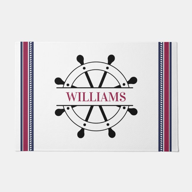 Nautical Personalised Doormat (Front)