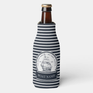 Nautical Personalised Family and Boat Name Bottle Cooler