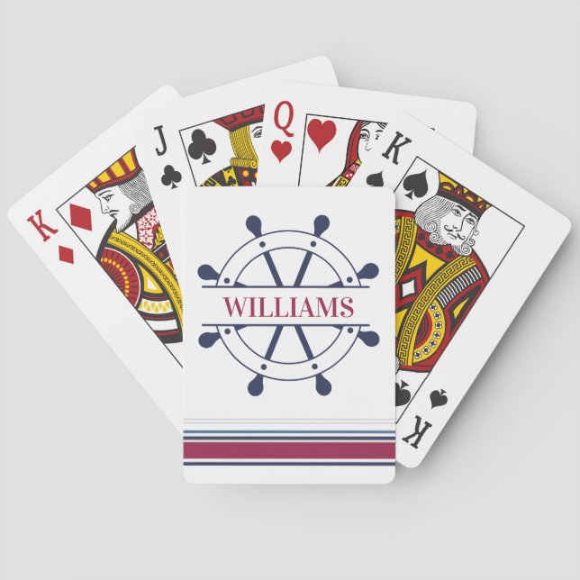 Nautical Personalised Playing Cards (Back)