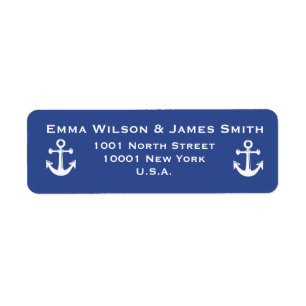 Nautical Personalised Return Address Labels