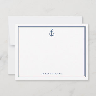 Nautical Personalised Stationery Anchor Card