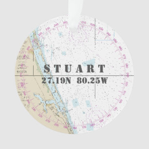 Nautical Photo 2-Sided Stuart FL Commemorative Ornament