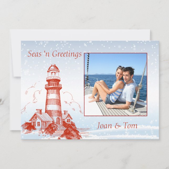 Nautical Photo Christmas Card (Front)