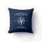 Nautical Pillow, Nautical Badge, Compass