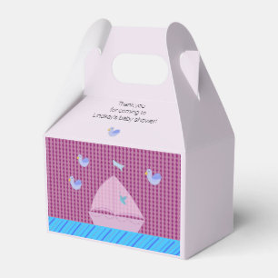 Nautical Pink Sailboat Favour Box