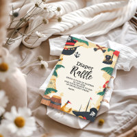 Nautical Pirate Ahoy It's a Boy Diapper Raffle