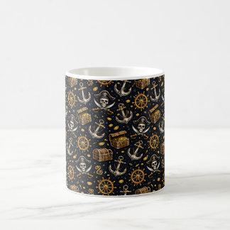 Nautical Pirate Pattern Coffee Mug