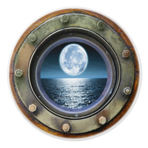 Nautical Porthole Ceramic Drawer Knobs