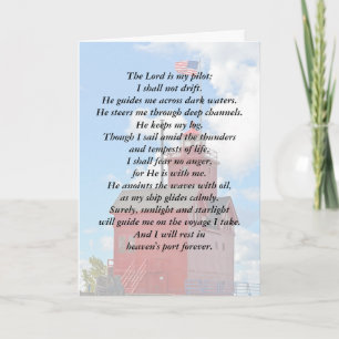 Nautical Psalm 23 and Michigan Lighthouse Card