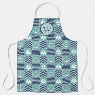 Nautical Quilt All-Over Print Apron