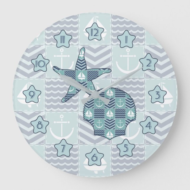 Nautical Quilt Clock (Front)