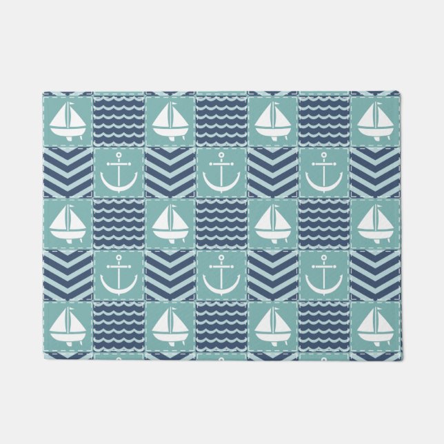 Nautical Quilt Doormat (Front)
