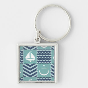 Nautical Quilt Keychain