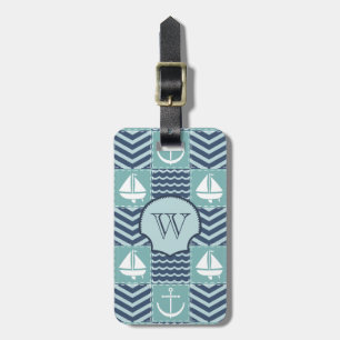 Nautical Quilt Luggage Tag