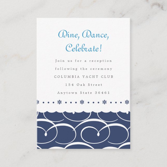 Nautical Reception or Information Card (Front)