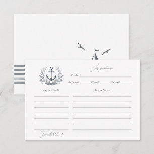 Nautical recipe card