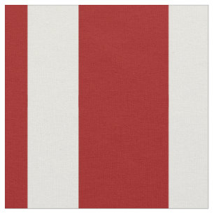 Nautical Red and White Stripe Fabric