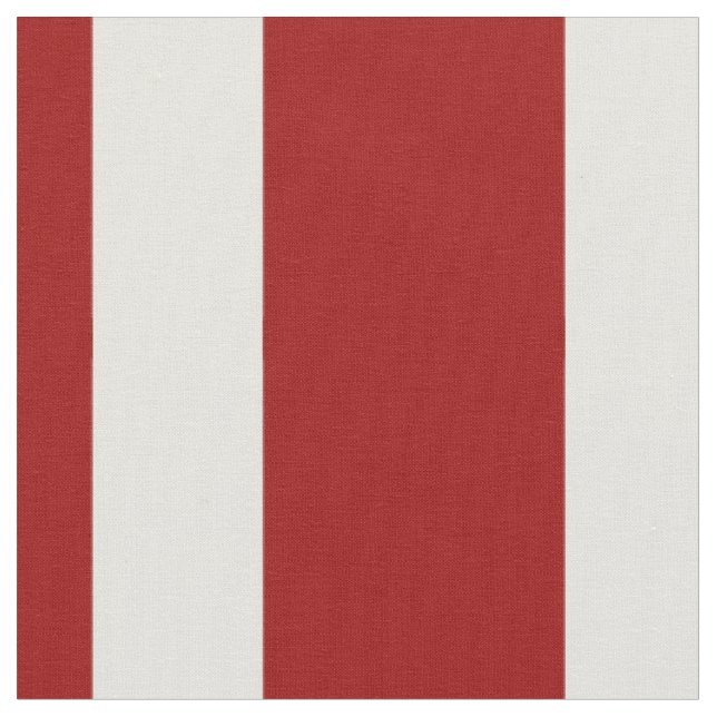 Nautical Red and White Stripe Fabric (Close Up)