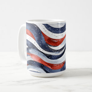 Nautical Red White Blue Coffee Mug