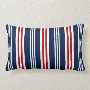 red and blue pillows