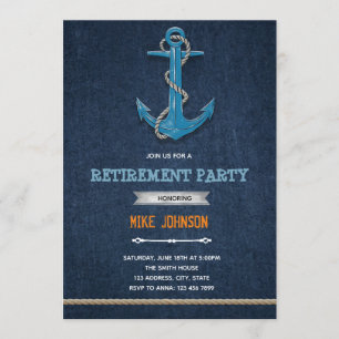 Nautical retirement party Invitation