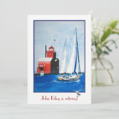 Nautical Retirement Party Invitation (Standing Front)