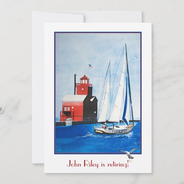 Nautical Retirement Party Invitation (Front)