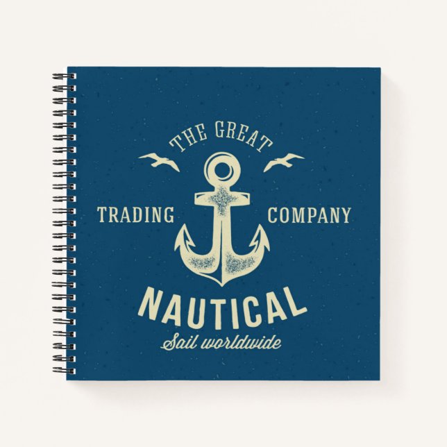 Nautical Retro Logo Notebook (Front)
