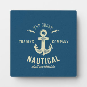 Nautical Retro Logo Plaque