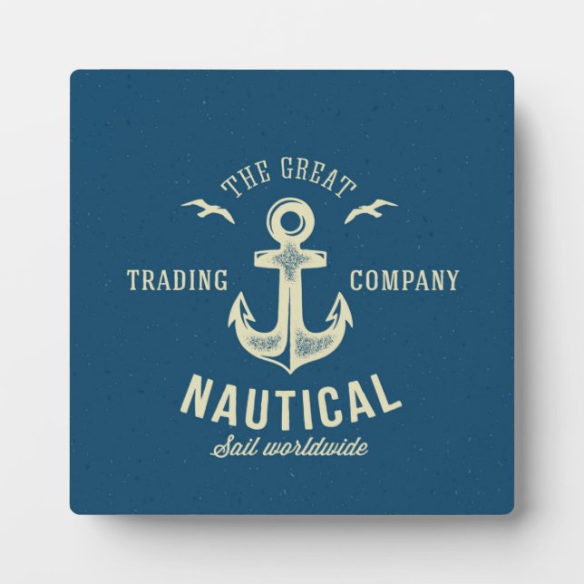 Nautical Retro Logo Plaque (Front)
