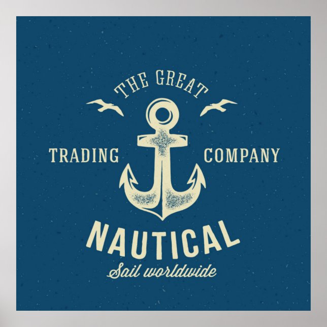 Nautical Retro Logo Poster (Front)