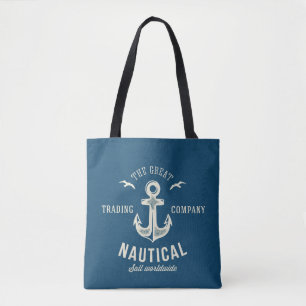 Nautical Retro Logo Tote Bag
