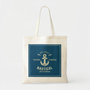 Nautical Retro Logo Tote Bag