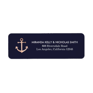 Nautical return address labels, nautical address