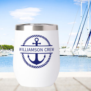 Nautical Rope & Anchor Monogram Crew 
