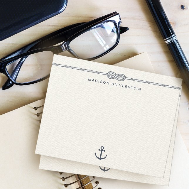 Nautical Rope Anchor Personalised Card (Creator Uploaded)