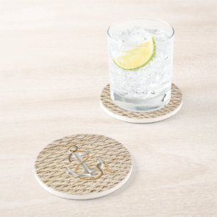 Nautical Rope and Anchor Coaster
