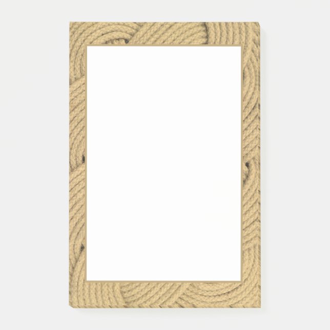 Nautical Rope Knot Mat Effect Post-it Notes (Front)