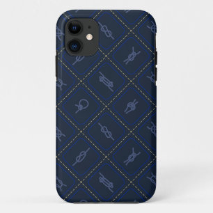 Nautical Rope Knot Pattern iPhone 11 Case