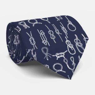 Nautical Rope Knots & Navy Blue Tie