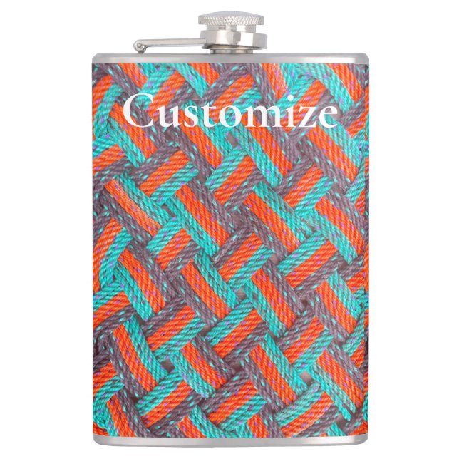 Nautical Rope Mat Thunder_Cove Hip Flask (Front)