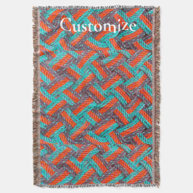 Nautical Rope Mat Thunder_Cove Throw Blanket (Front Vertical)
