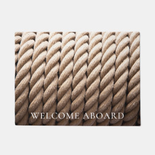 Nautical Rope Welcome Aboard Doormat