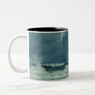 Nautical Rough Waters Two-Tone Coffee Mug