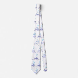 Nautical Sail Away Tie