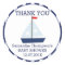 Nautical Sail Boat Baby Shower Favour Sticker