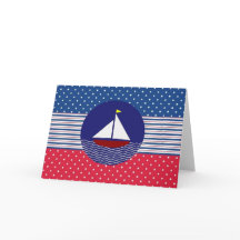 Nautical Sail Boat Note Card