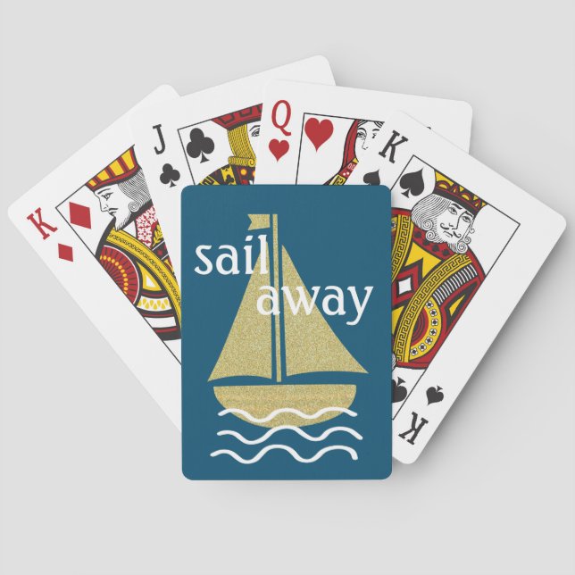 Nautical Sail Boat Playing Cards (Back)
