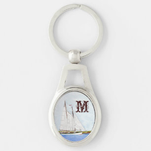 Nautical Sail Boat Sea Ocean Pirate Key Chain